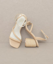 Oasis Society Alaia - Strappy Raffia Heel Sandal