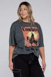 Plus Cowboy Take Me Away Graphic Top