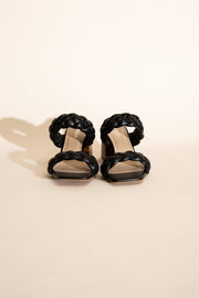 BUGGY-S Braided Stras Mule Heels